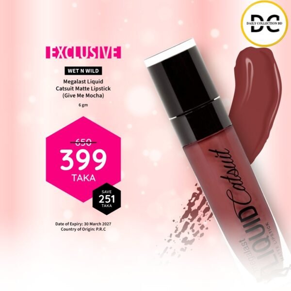wet n wild MegaLast Liquid Catsuit Matte Lipstick - Give Me Mocha