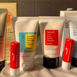 🔥 Daily Skincare Combo 🔥

1 Cosrx Salicylic Gentle Cleanser 50ml
1 Cosrx Low PH Morning Gel Cleanser 50ml
1 3W Clinic UV Sunscreen
1 Dabo All in One Snail Moisturizer
2 Pretty Lip Balm