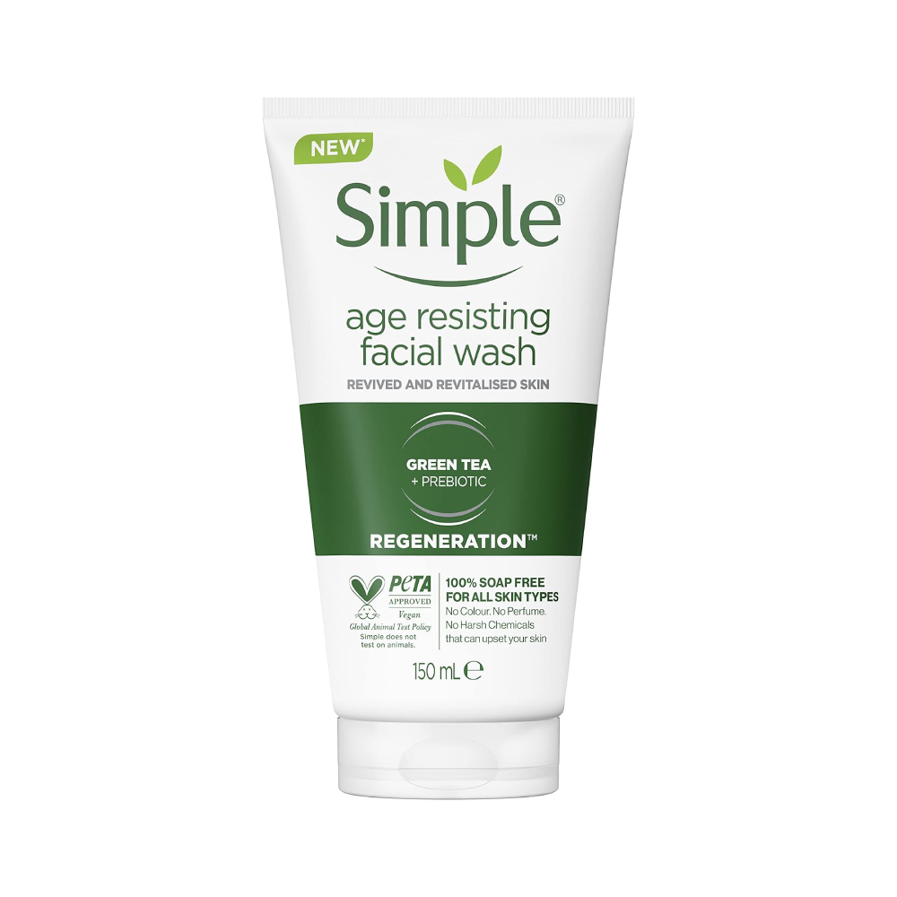 This is Simple Regeneration Age Resisting Facial Wash (150ml).