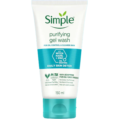 Simple Daily Skin Detox Purifying Facial Wash - 150 ml